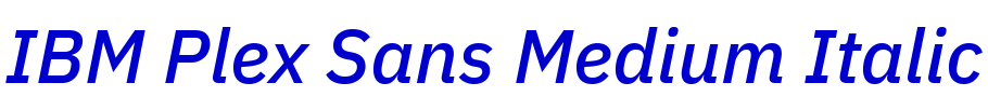IBM Plex Sans Medium Italic шрифт